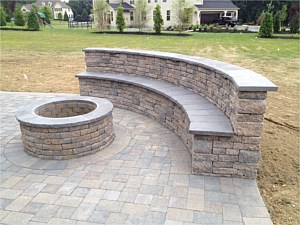 Knee wall and fire pit 1